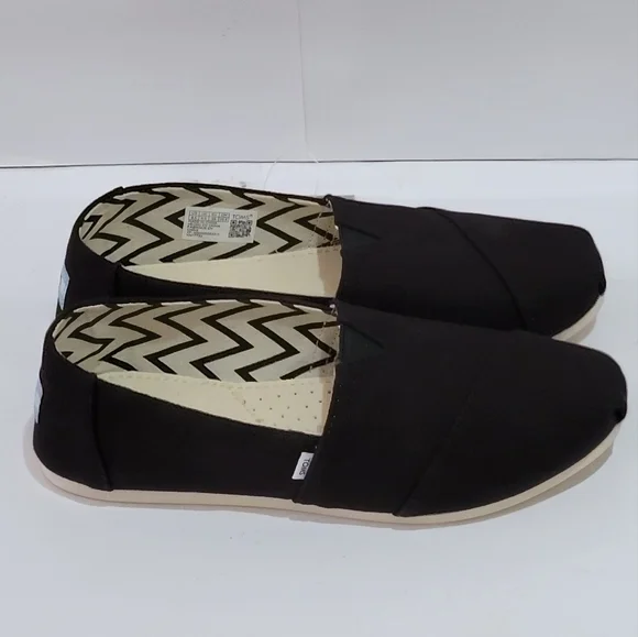 Tom's Classics Navy Black Canvas Slip On - Picture 5 of 6